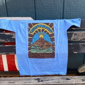 Vintage 70’s kids medium tshirt, Tierra Encantada, New Mexico desert tee sunrise